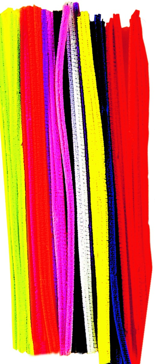 Chenille Stems 6mm PK100 Standard 10 Colours